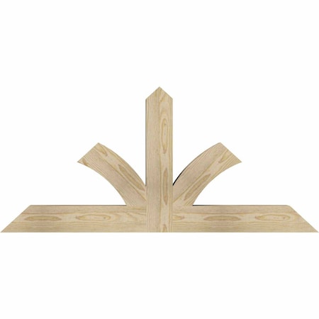 Ekena Millwork Richland Rough Sawn Timber Gable Bracket, Douglas Fir, 48"W x 22"H x 4"D x 4"F, 11/12 Pitch GBW048X22X0404RIC00RDF